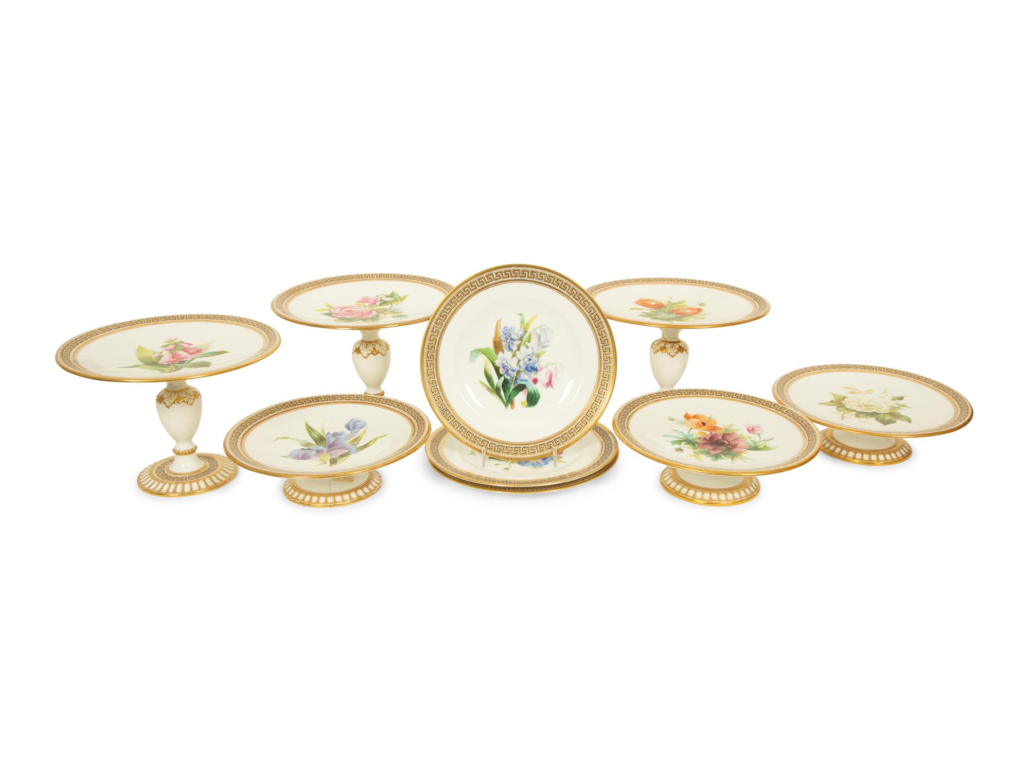 An English Porcelain Dessert Service