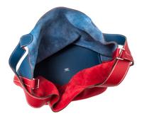 An Hermes Rouge Casaque and Bleu Taurillon Clemence Picotin Lock GM Handbag, 10.5" x 10.5" x 8.5".