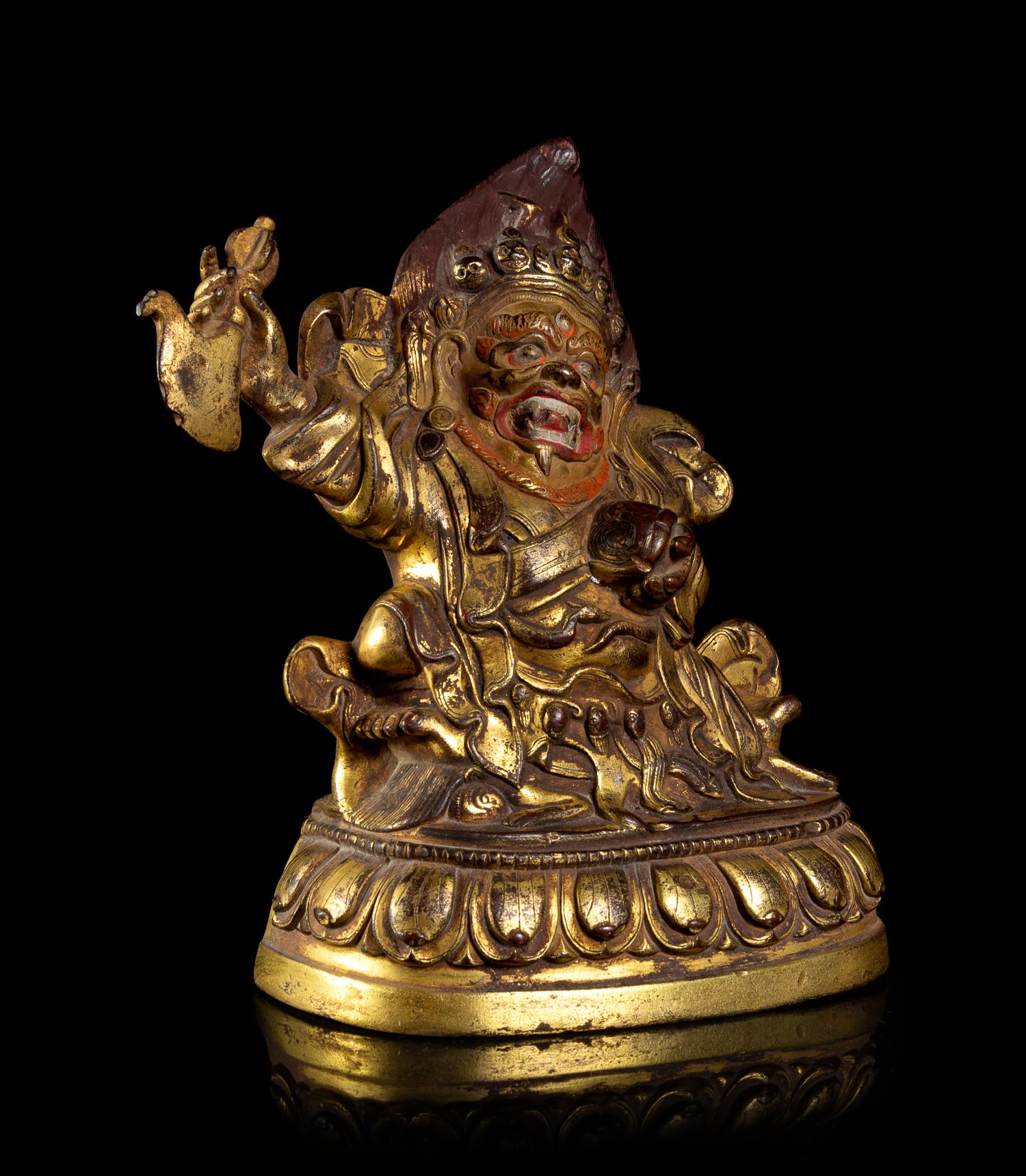 A Gilt Bronze Figure of Mahakala