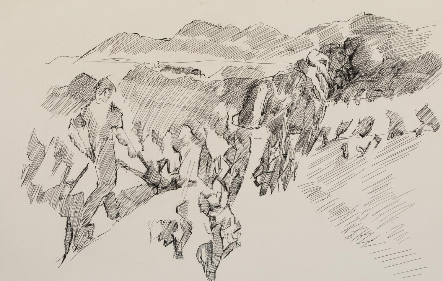 Jacques Villon, (French, 1875-1963), A group of five works: Hésiode, Les Travaux et les Jours: C'est à l'âge propice qu'il faut conduir