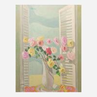 Hobson Pittman (American, 1900-1972) Roses by a Window