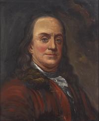 William Matthew Prior Benjamin (1806-1873), After Joseph Siffred Duplessis (1725-1802), An Eglomise Portrait of Benjamin Franklin