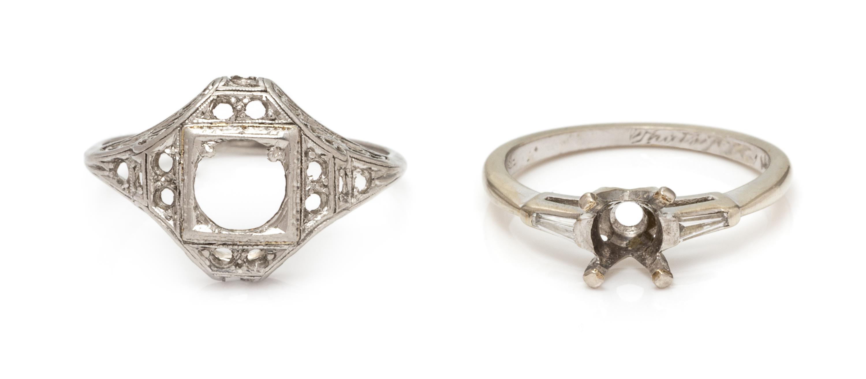 A Collection of Ring Settings, 3.80 dwts.