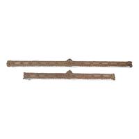 Two Classical Stamped Brass Window Cornices