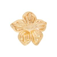 YELLOW GOLD AND DIAMOND FLOWER PENDANT/BROOCH