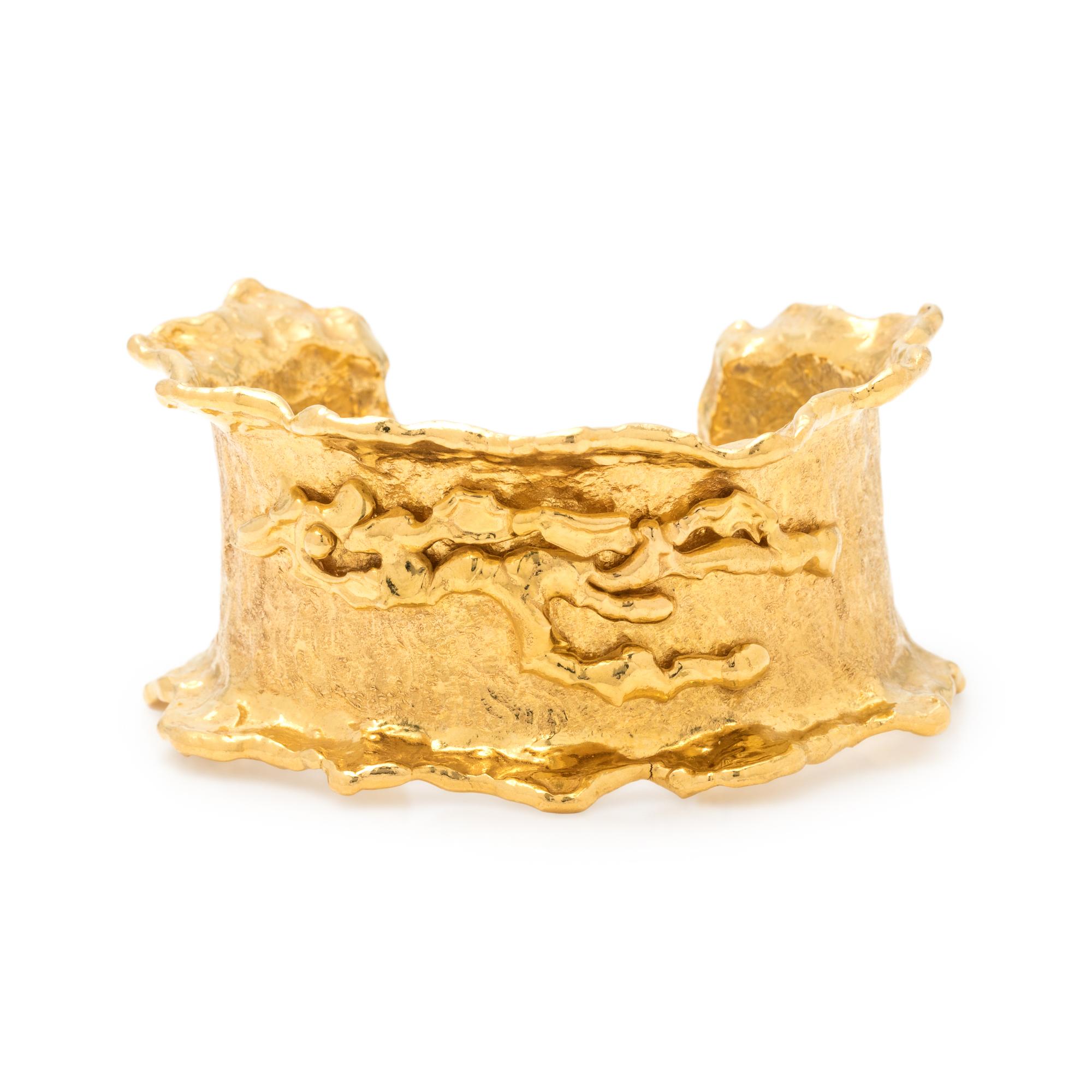 JEAN MAHIE, YELLOW GOLD CUFF BRACELET