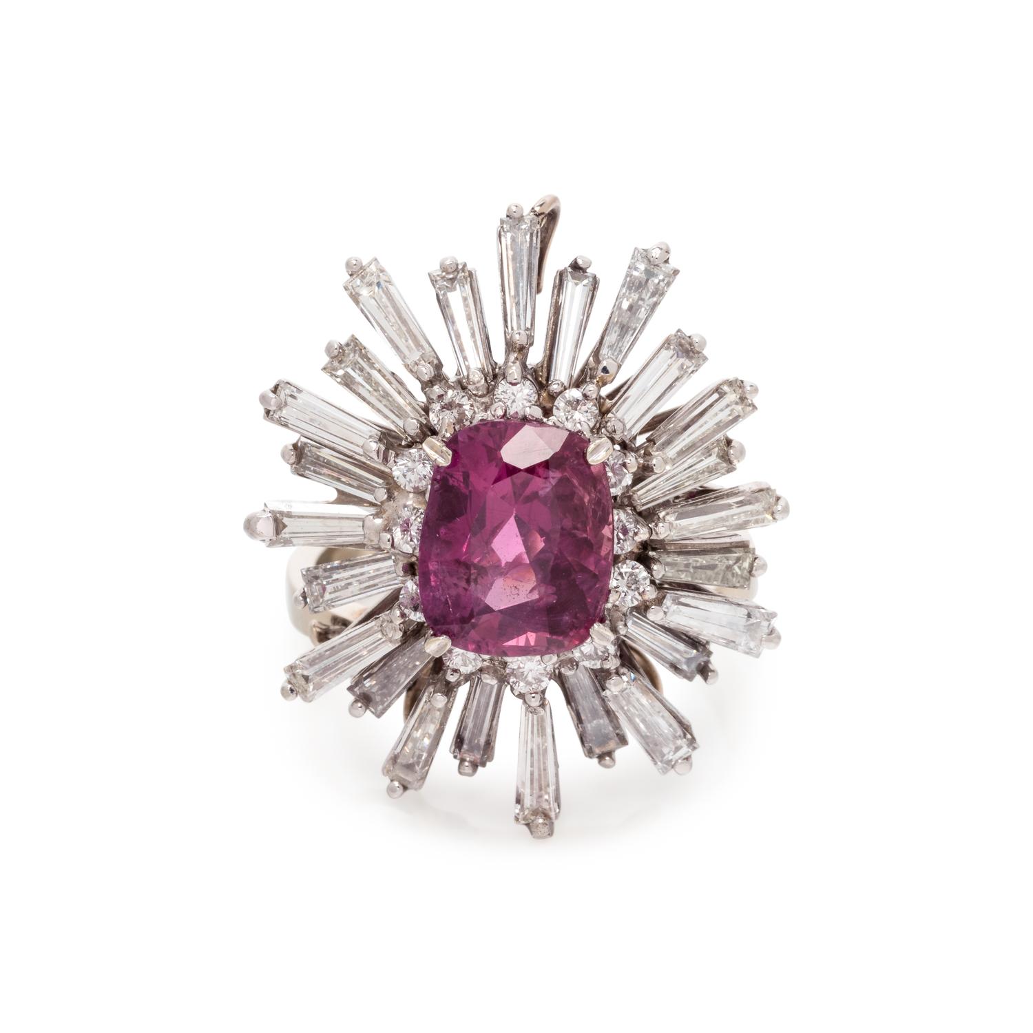 PINK SAPPHIRE AND DIAMOND CONVERTIBLE RING/PENDANT