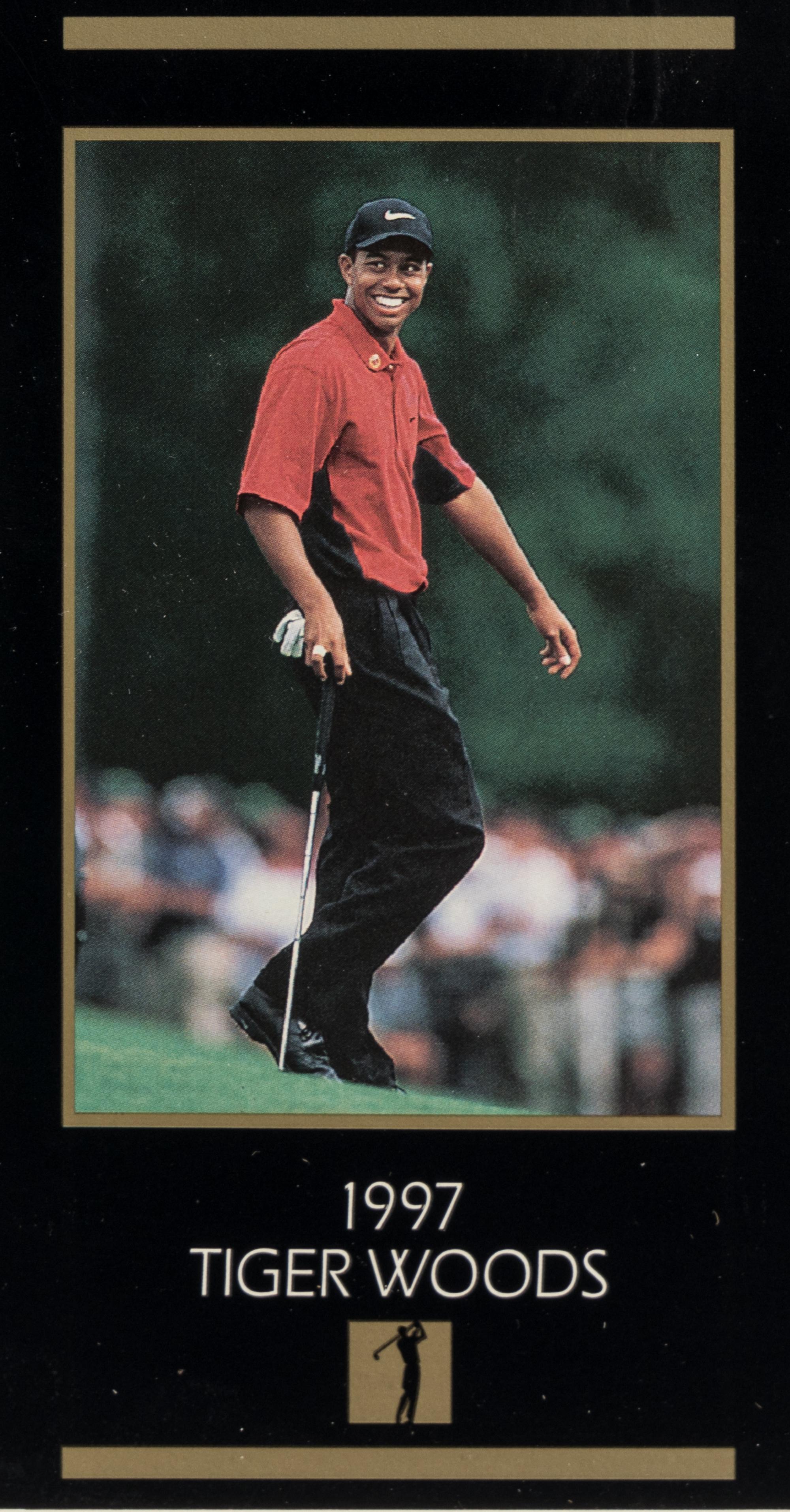 An Uncut Sheet of 1998 Masters Champions of Golf Cards (Tiger Woods Rookie)