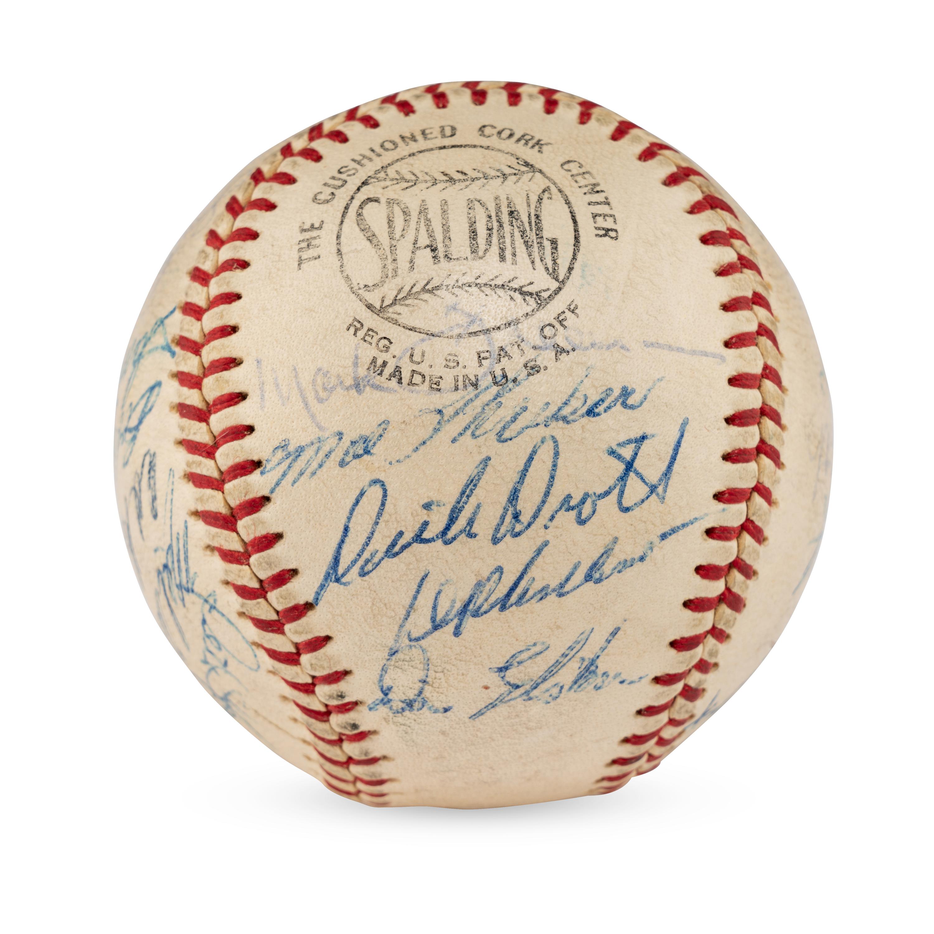 A 1960 Chicago Cubs Team Signed Autograph Baseball