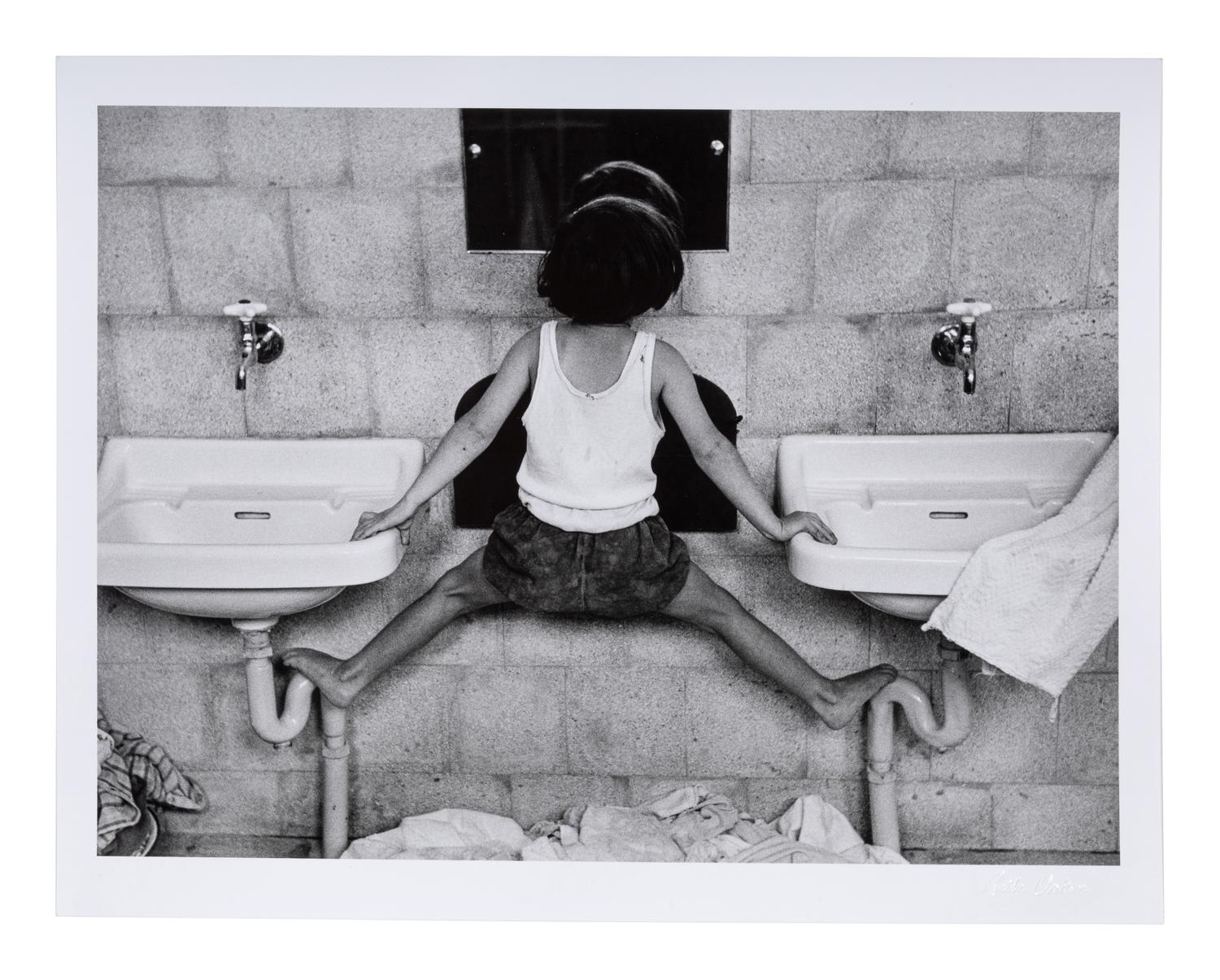 Ruth Orkin (1921-1985) Tirza on Sinks, Tel Aviv, Israel, 1951