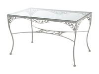 A Woodard "Orleans" Style Painted Iron Garden Table and Four Chairs
