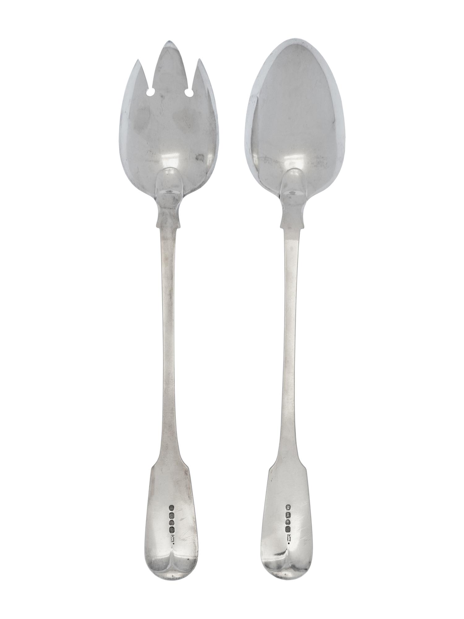 A George IV Silver Stuffing Fork and Spoon