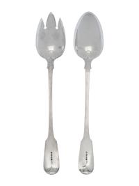 A George IV Silver Stuffing Fork and Spoon