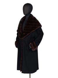 J. Mendel Wool Coat With Mink Trim