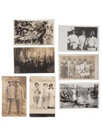 [EARLY PHOTOGRAPHY]. A group of 8 real photo postcards featuring African American subjects, including: