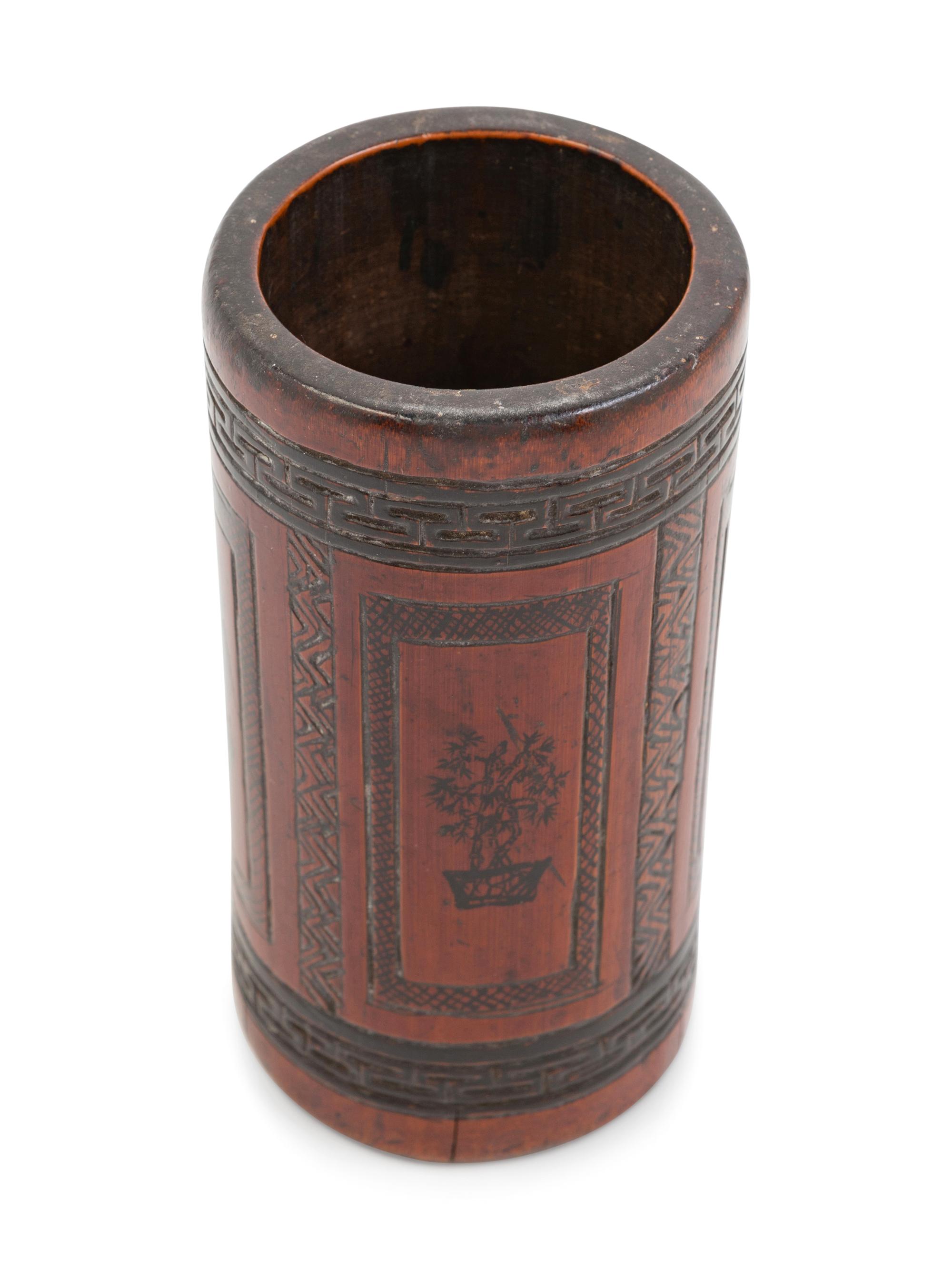 Two Chinese Carved Brush Pots, Bitong