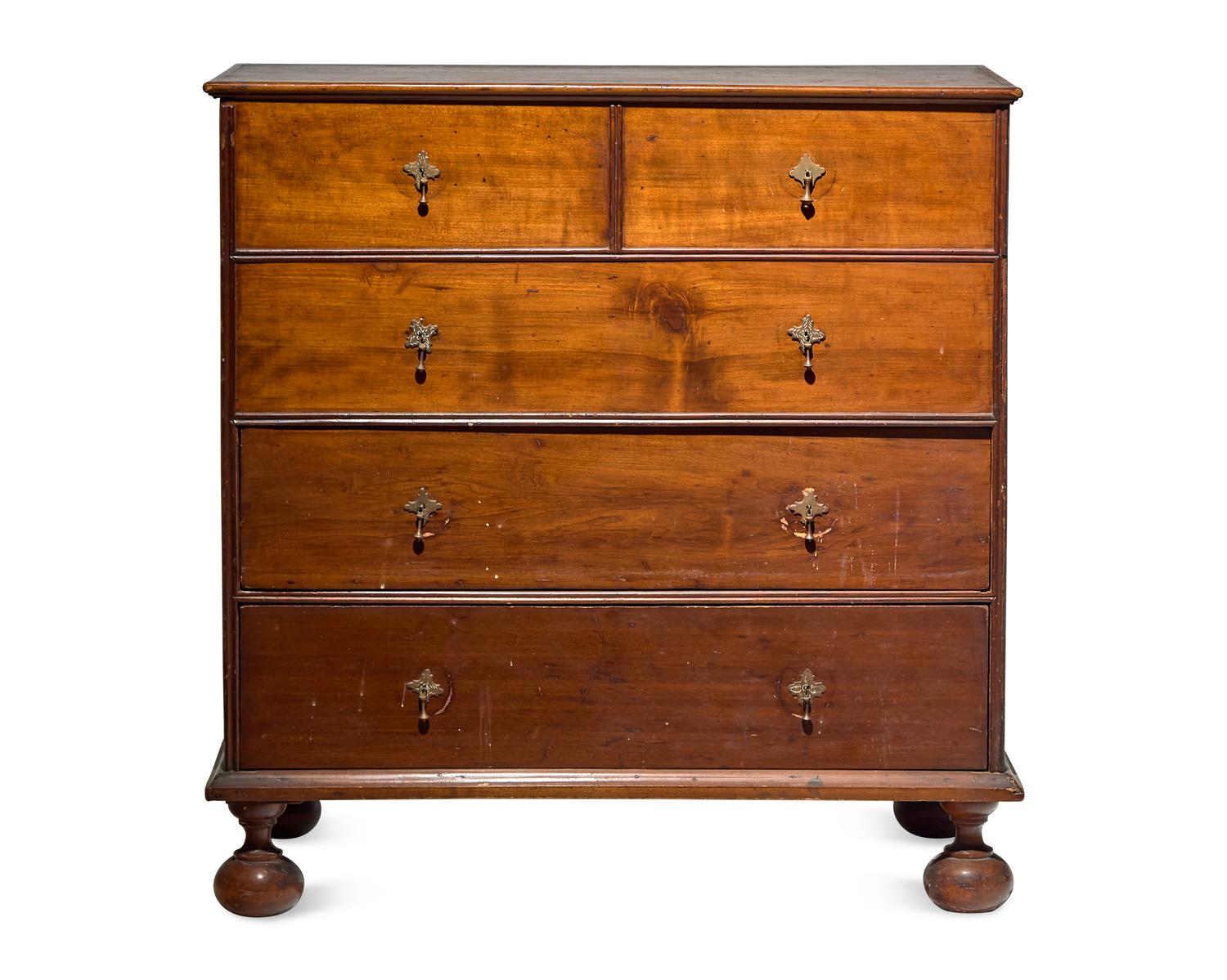 A William & Mary Maple Mule Chest, New England, Circa 1720