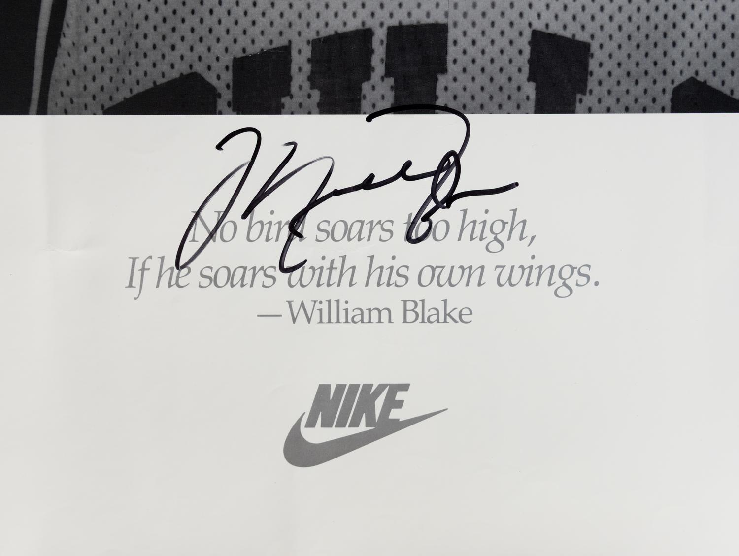 A Michael Jordan Signed Autograph Original Nike Wings Poster (Beckett Authentication Services Letter)