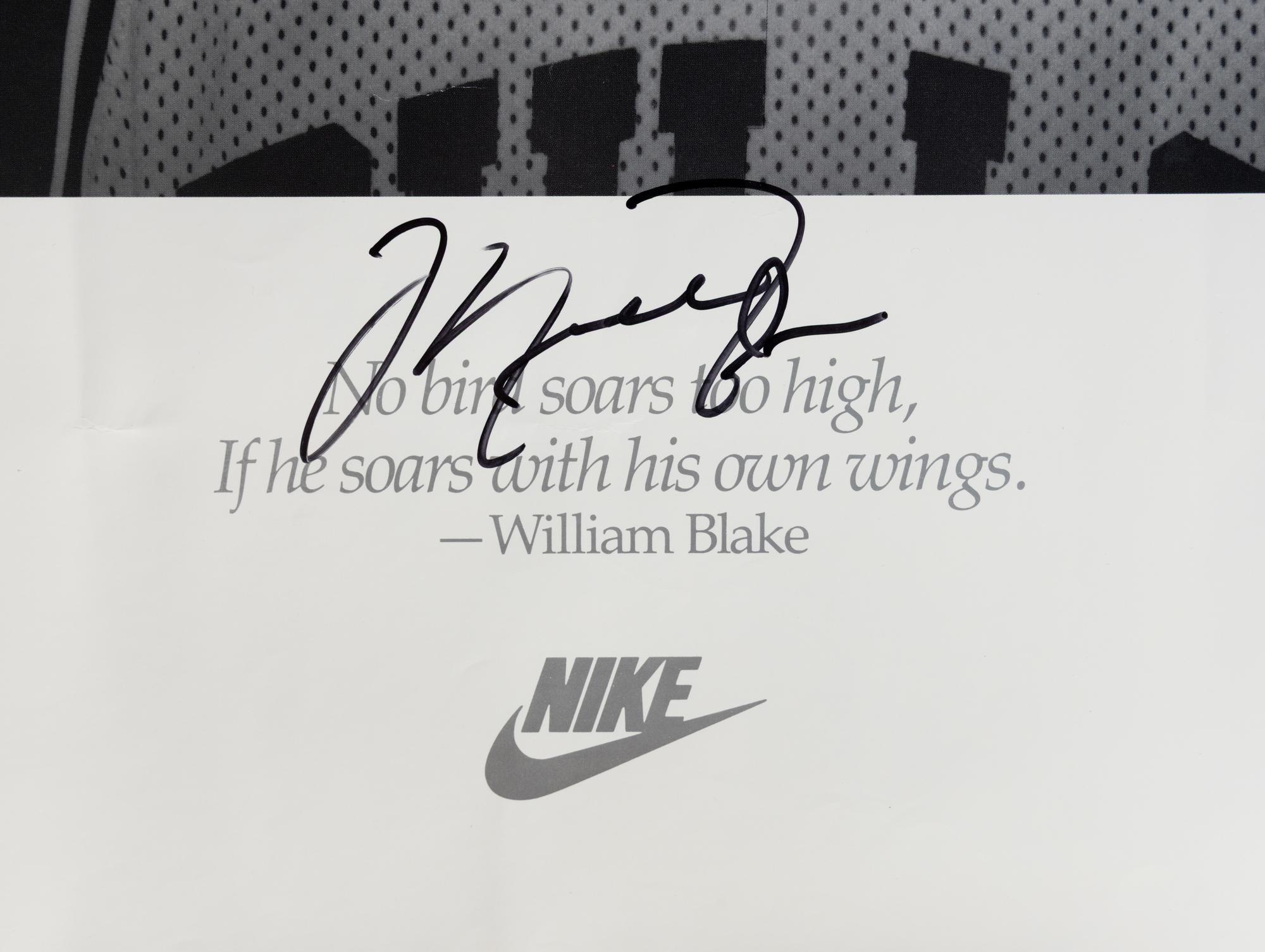 A Michael Jordan Signed Autograph Original Nike Wings Poster (Beckett Authentication Services Letter)