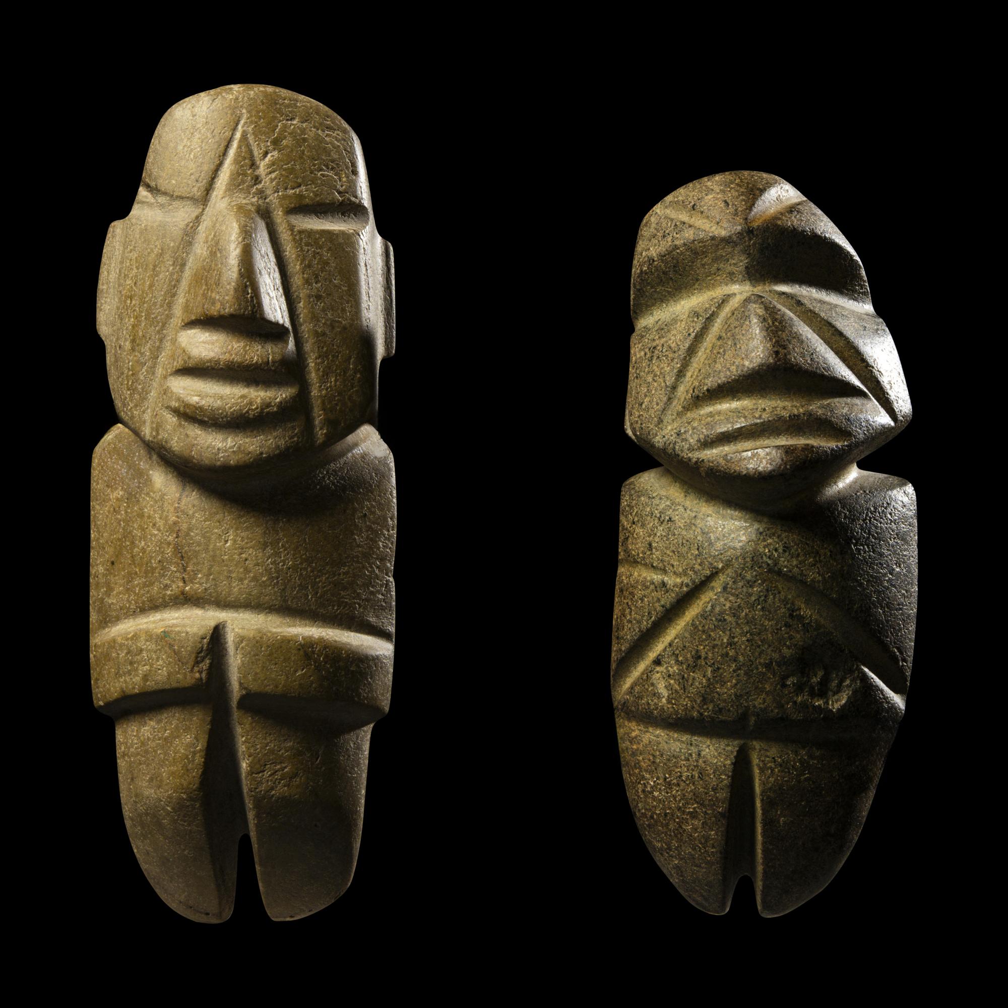 Two Mezcala Stone Figures