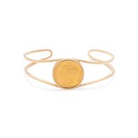 YELLOW GOLD AND BRITISH SOVEREIGN COIN CUFF BRACELET