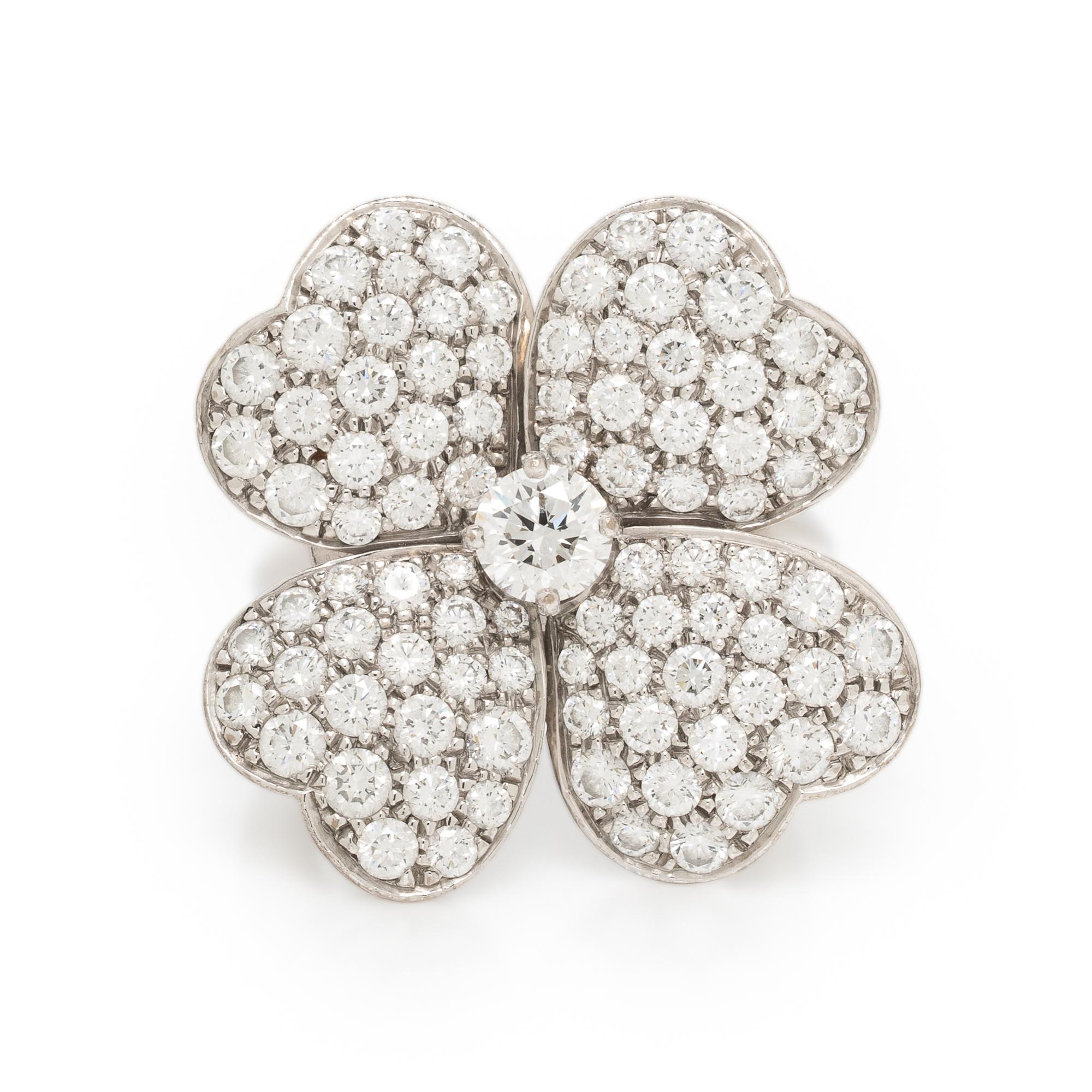 VAN CLEEF & ARPELS, DIAMOND AND WHITE GOLD 'COSMOS' RING