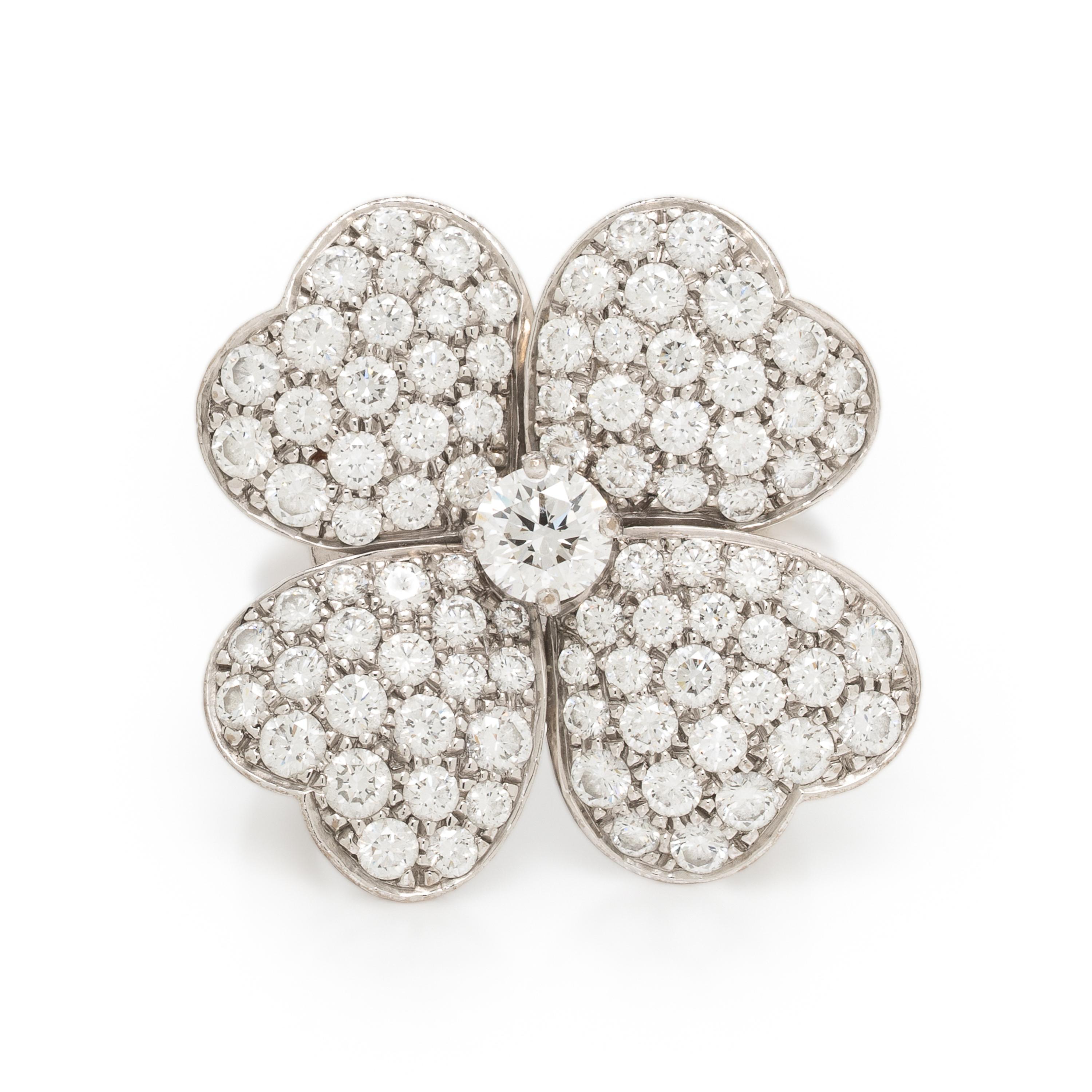 VAN CLEEF & ARPELS, DIAMOND AND WHITE GOLD 'COSMOS' RING