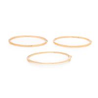 Collection of Rose Gold Bangle Bracelets