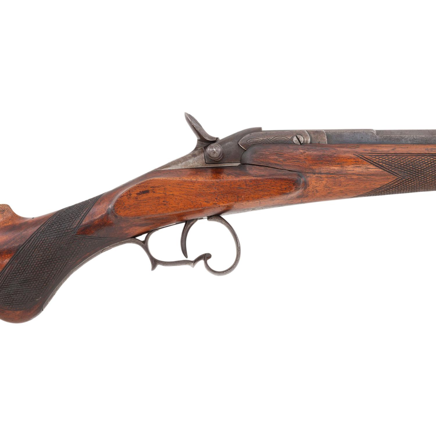 Belgian Warnant Flobert .32 Rimfire Rifle, Reproduction Pepperbox, and Brass Flare Pistol