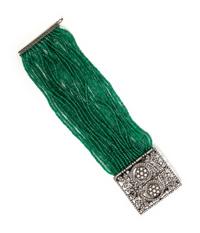 HOUSE OF TAYLOR, EMERALD, DIAMOND AND CULTURED PEARL MULTISTRAND BRACELET