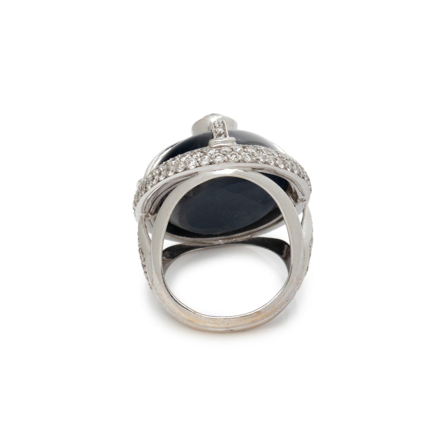 STAR SAPPHIRE AND DIAMOND RING