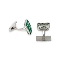 EMERALD AND DIAMOND CUFFLINKS