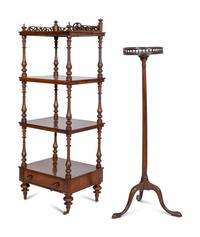 A George IV Mahogany Etagere and Associated Stand