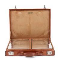 A Leather-Cased Set of Silver-Plate Flasks Retailed by Abercrombie & Fitch