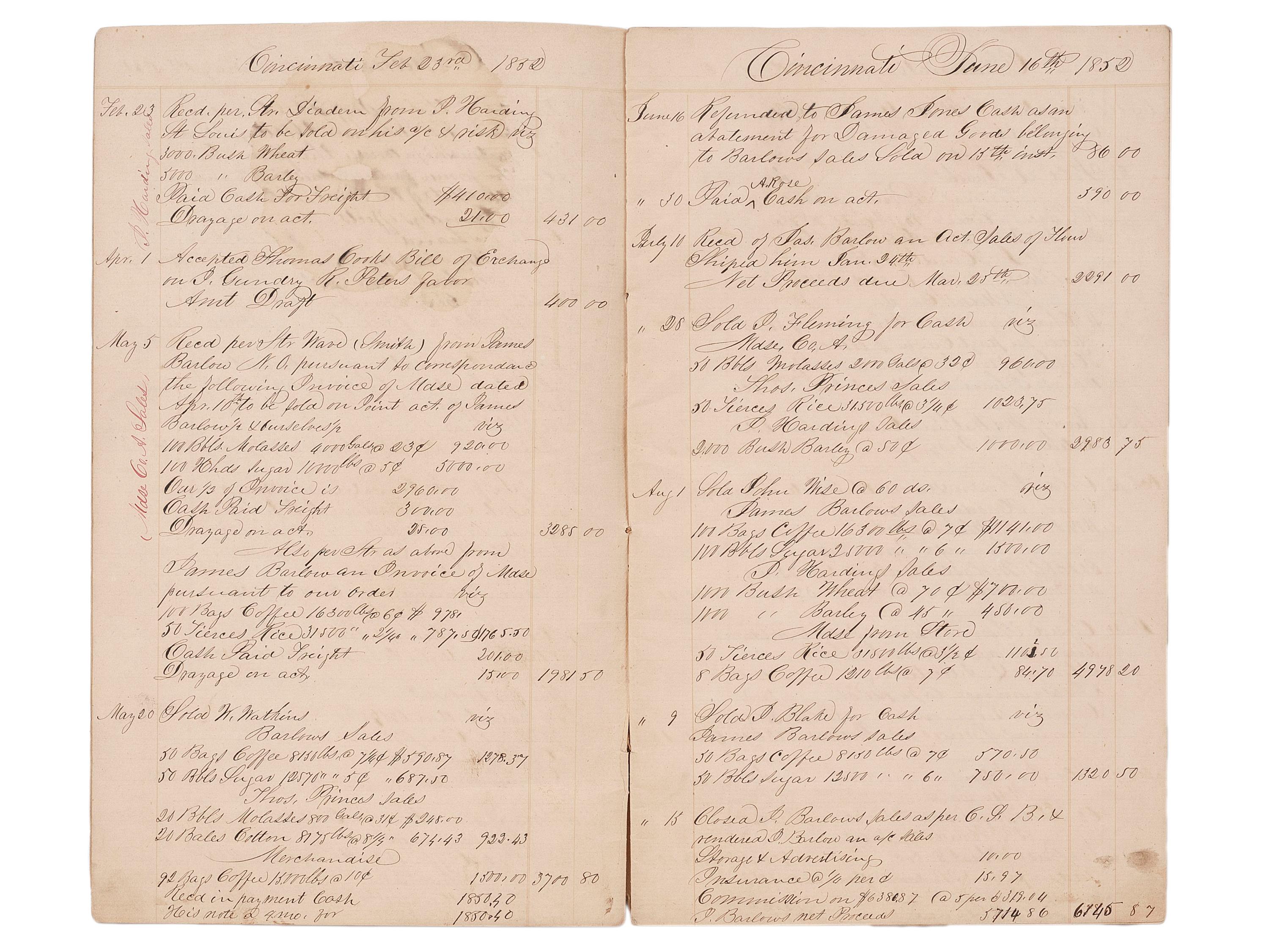 [OHIO]. A group of Ohio-related manuscripts and ephemera, including: