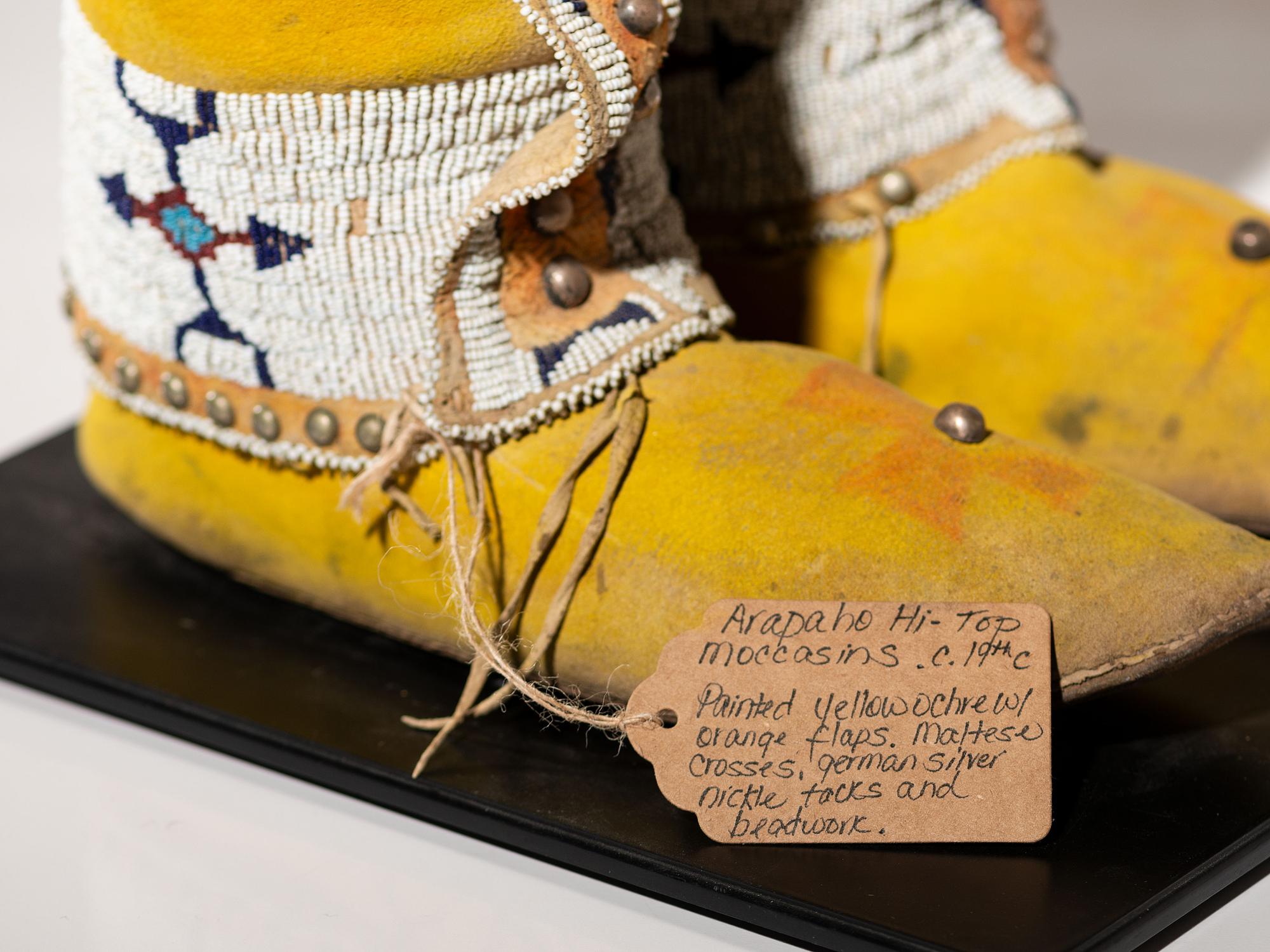 Arapaho Beaded Hide Boot Moccasins