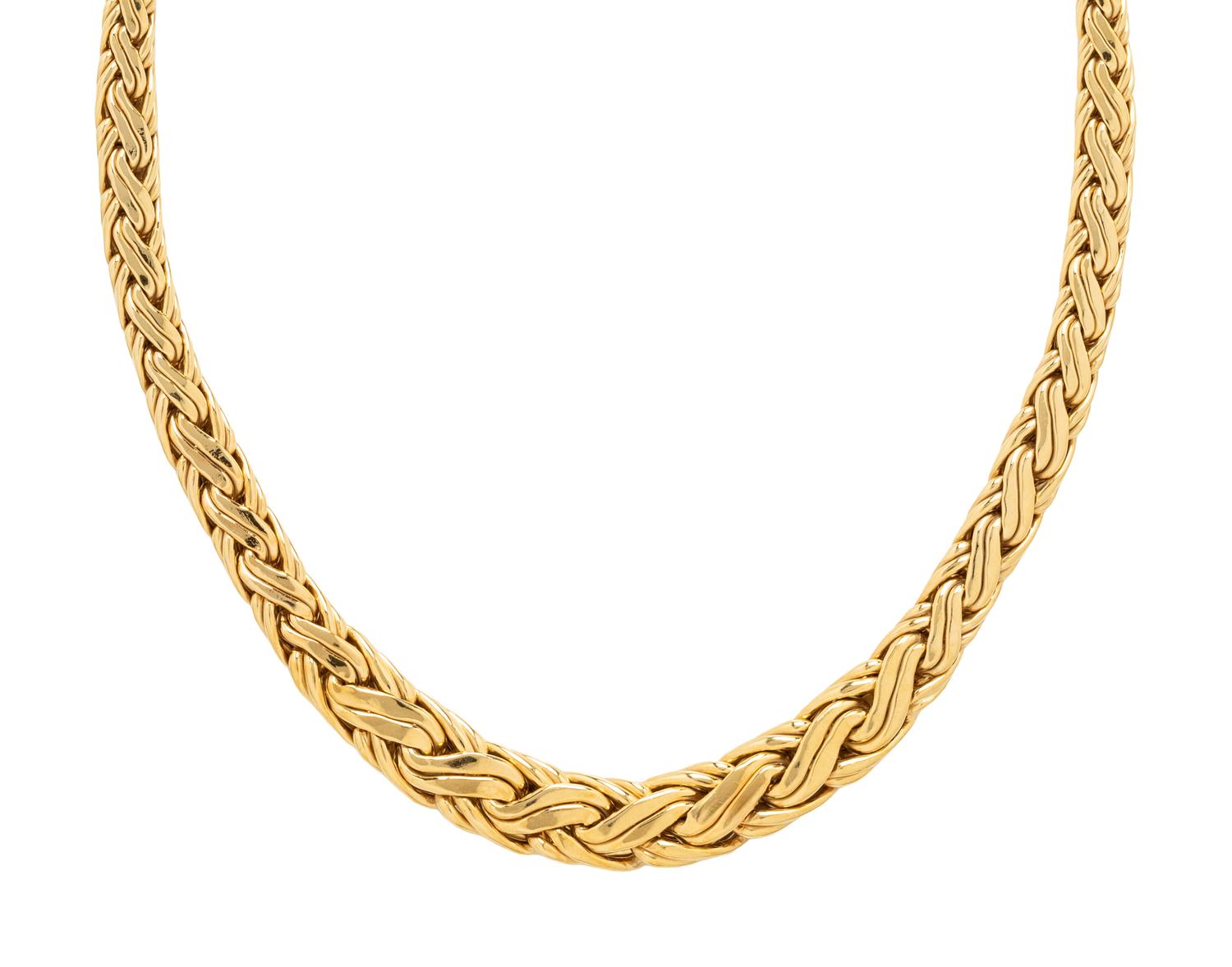 TIFFANY & CO., YELLOW GOLD NECKLACE