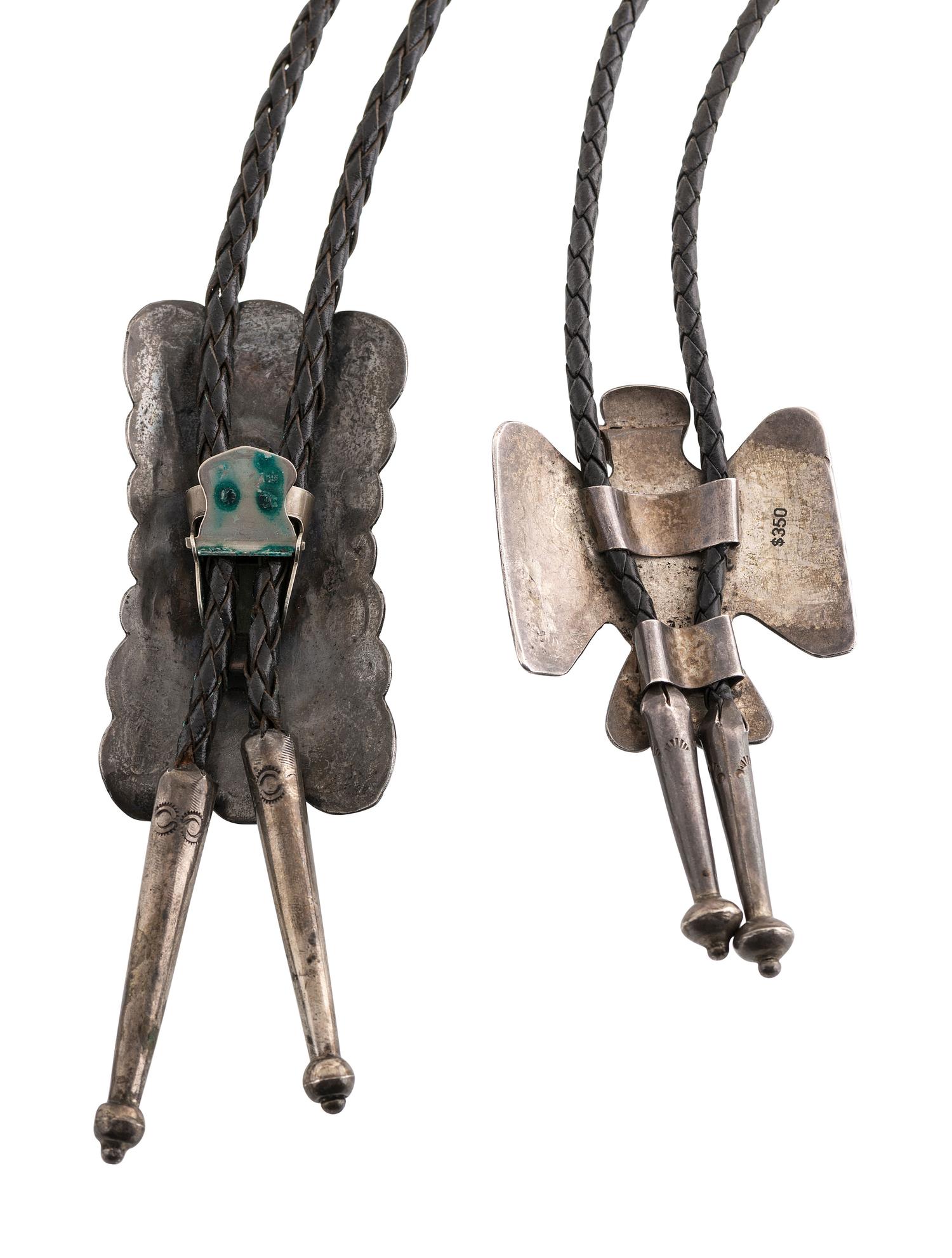 Navajo Silver and Turquoise Bolo Ties