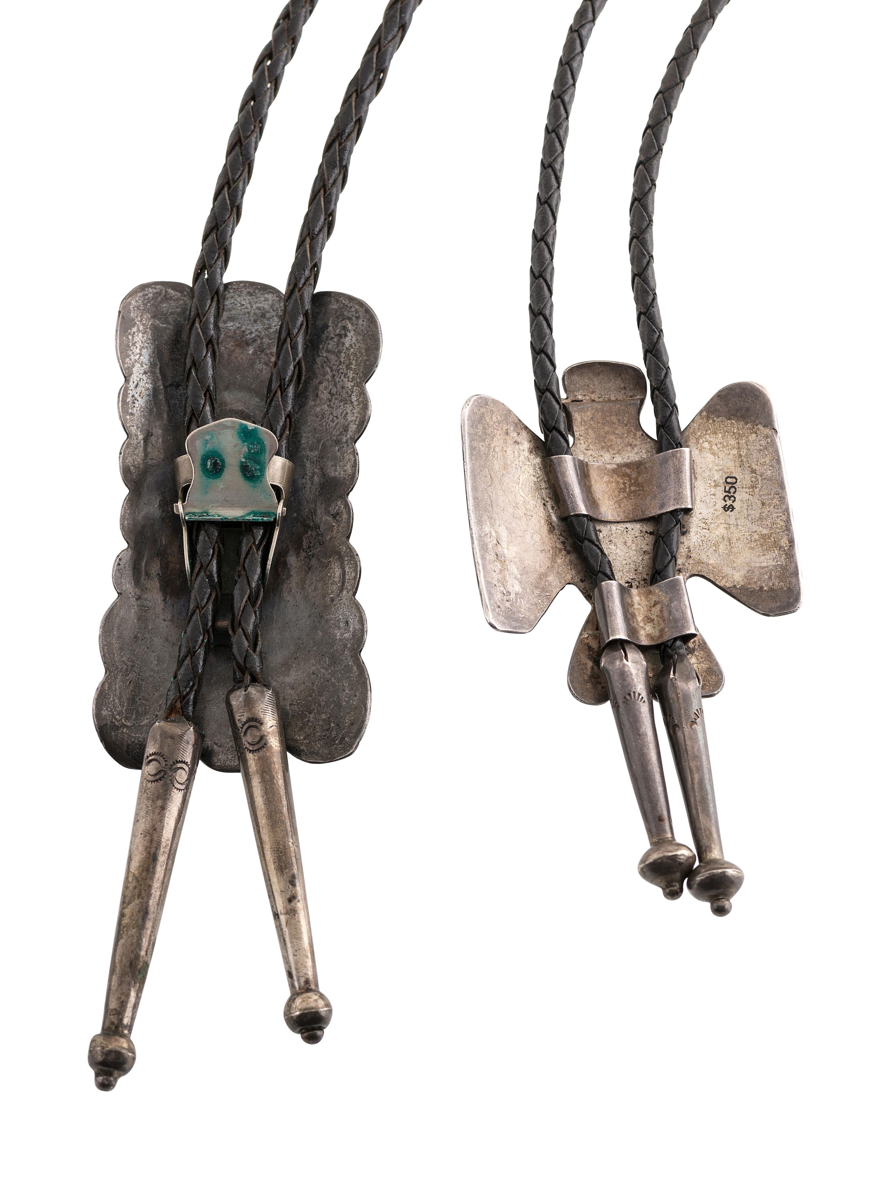 Navajo Silver and Turquoise Bolo Ties