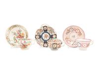 Three Porcelain Teacup and Saucer Sets