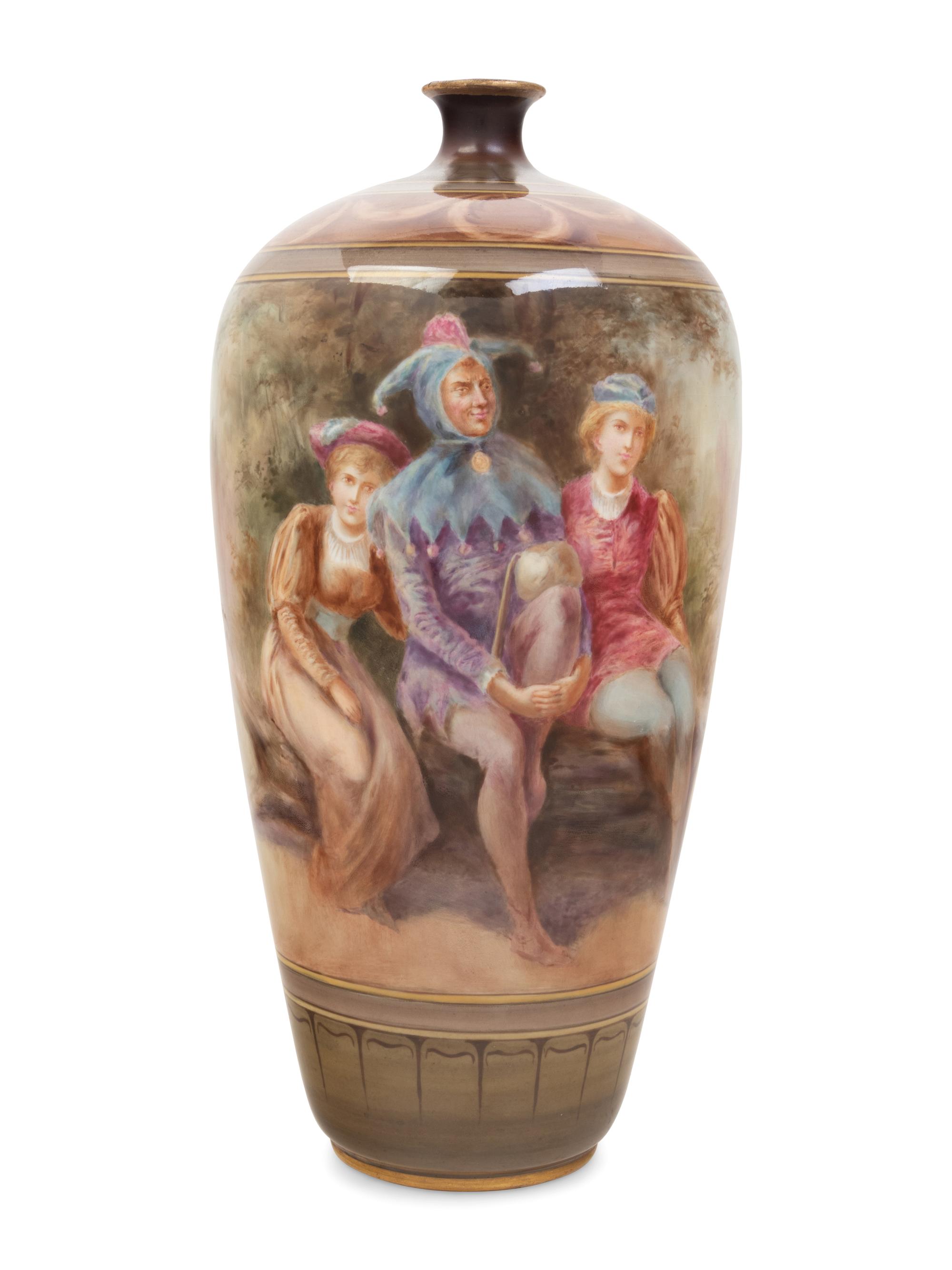 A Doulton Burslem Luscian Ware Porcelain Vase