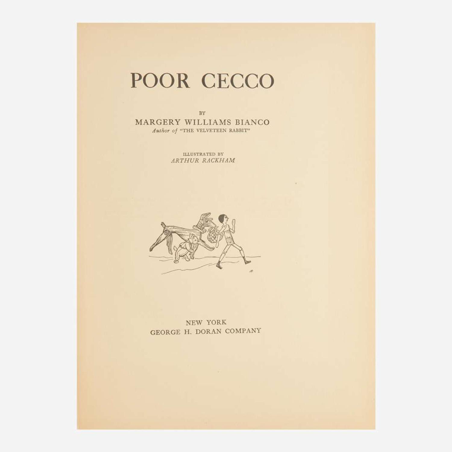 [Children's & Illustrated] [Rackham, Arthur] Bianco, Margery Williams Poor Cecco
