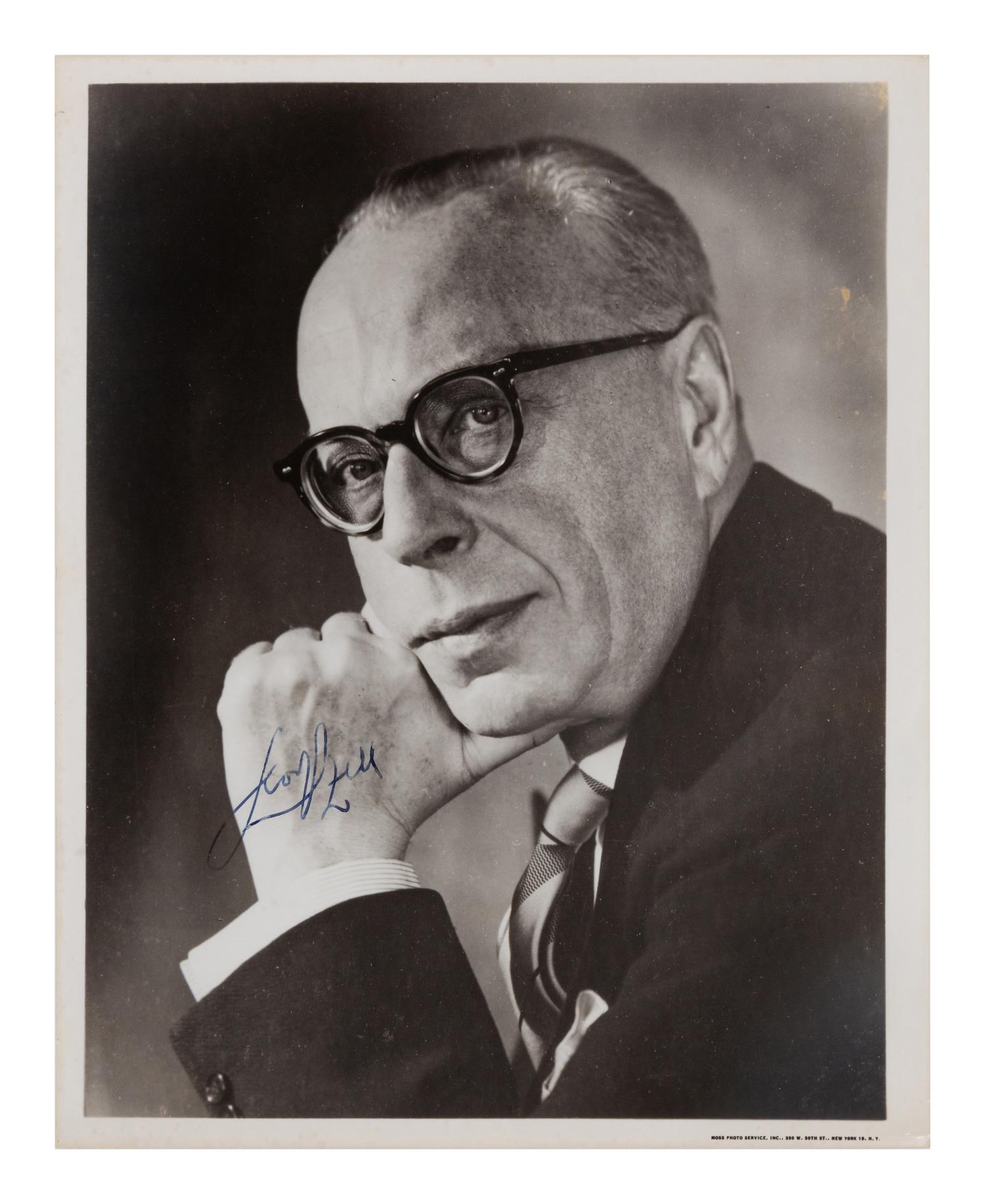 [20TH-CENTURY COMPOSERS AND CONDUCTORS]. A group of 5 signed photographs or photographic prints of conductors and composers from the 20th century, comprising images of: