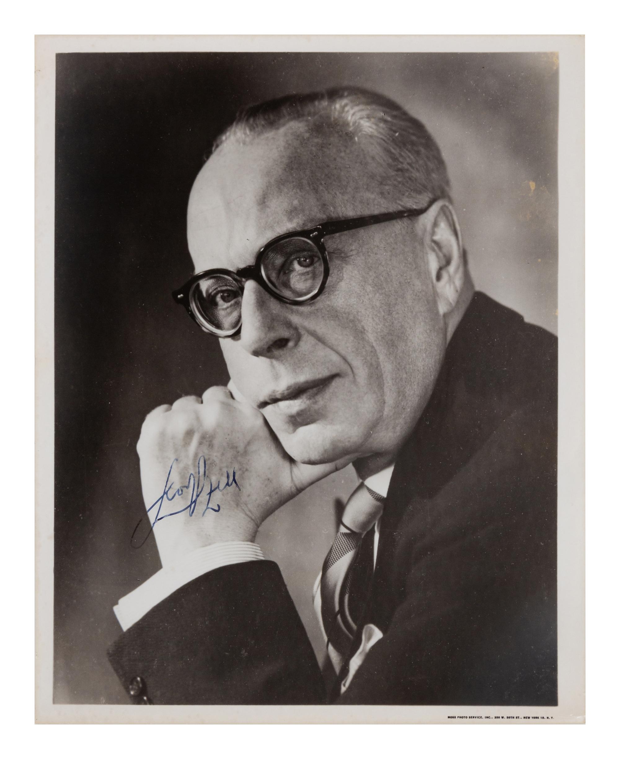 [20TH-CENTURY COMPOSERS AND CONDUCTORS]. A group of 5 signed photographs or photographic prints of conductors and composers from the 20th century, comprising images of: