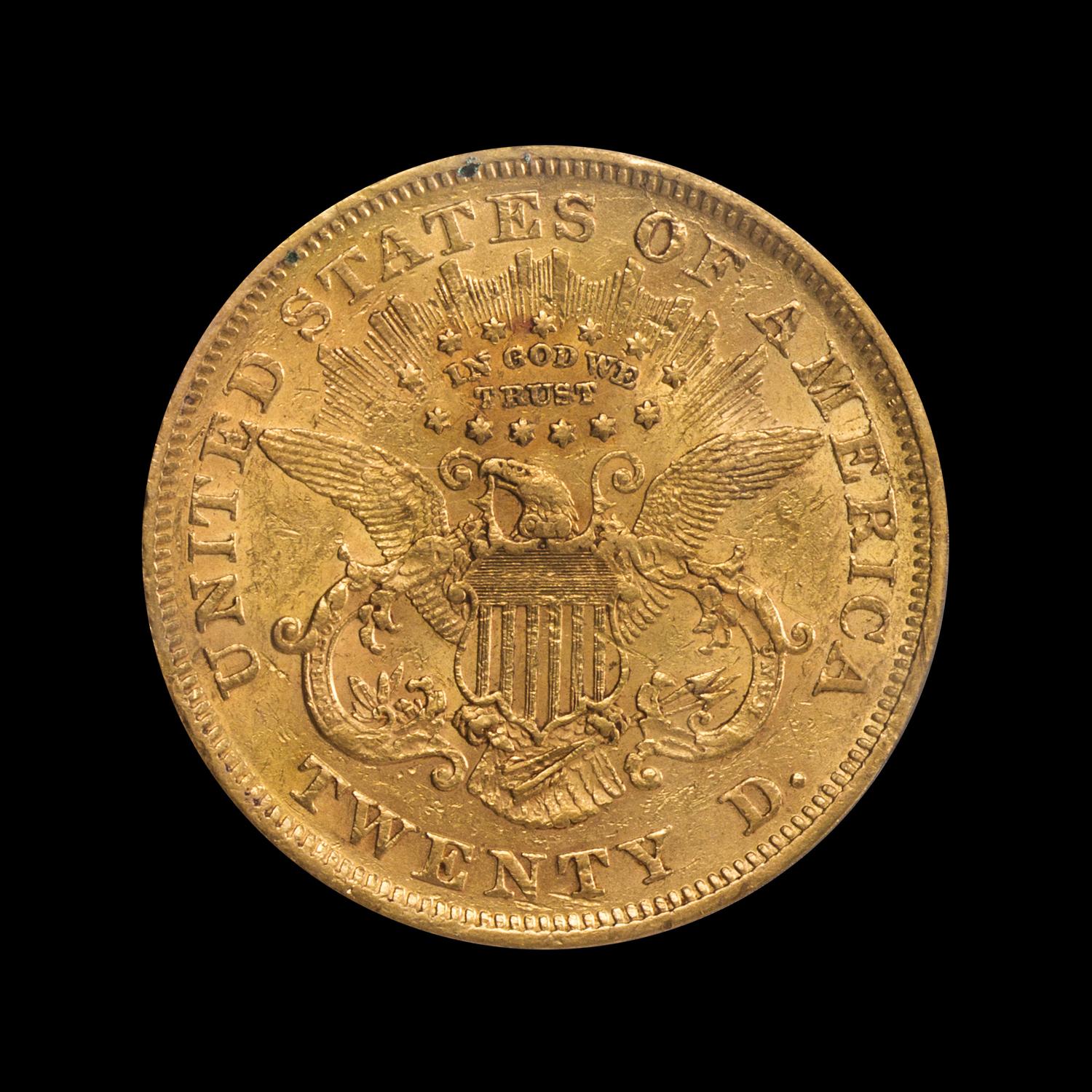 A United States 1866 Liberty Head: Motto $20 Gold Coin
