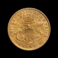 A United States 1866 Liberty Head: Motto $20 Gold Coin