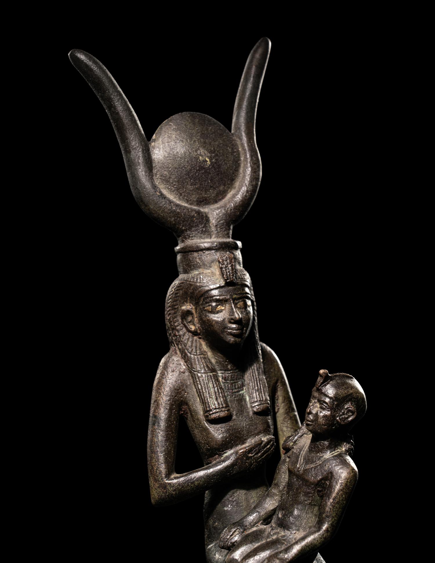 An Egyptian Bronze Isis and Horus