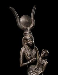 An Egyptian Bronze Isis and Horus