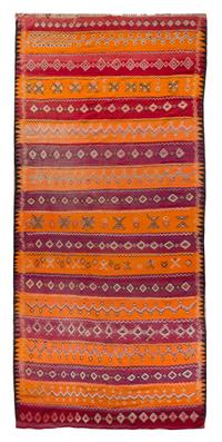 An Afghan Wool Rug 11 feet 4 inches x 5 feet 9 3/4 inches. — 20TH CENTURY
