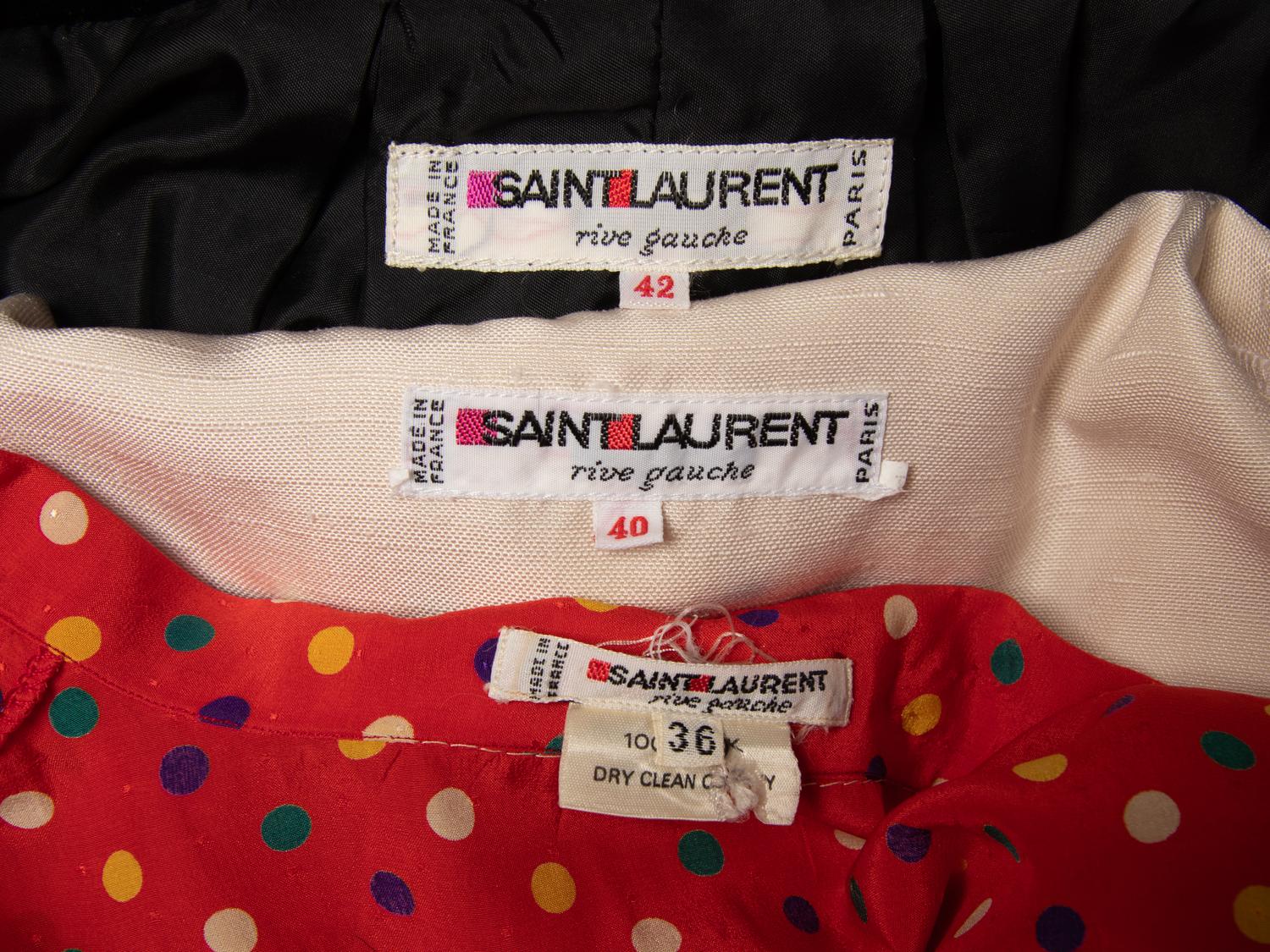 Three Saint Laurent Rive Gauche Pieces